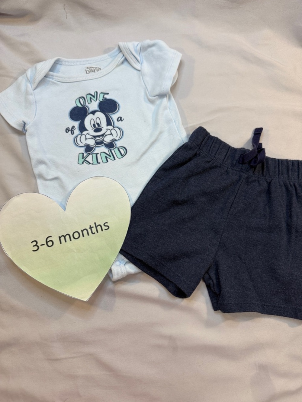 Disney Light Blue & Navy Mickey 'One of a Kind' Matching Set
